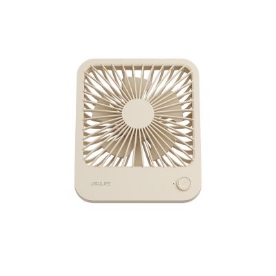 Jisulife Desk Fan Battery Rechargable Fan, 4500mAh, 4 Speeds Adjustable, FA26, Light Brown