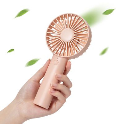 Image showing  Handheld Fan, Portable Small Fan with 3 Speeds, USB Rechargeable Hand Fan, Personal Fan Battery Operated, FA21, Pink