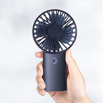 Image showing  Handheld Mini Fan, 20Hrs Cooling, USB Rechargeable 4000mAh Portable Fan, Battery Operated Hand Fan, F2B, Blue