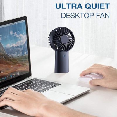 Image showing  Handheld Mini Fan, 20Hrs Cooling, USB Rechargeable 4000mAh Portable Fan, Battery Operated Hand Fan, F2B, Blue