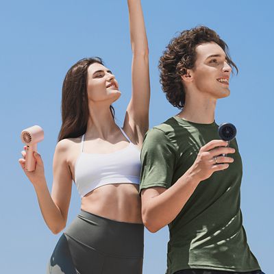 Image showing 9 th Jisulife Portable Handheld Fan, Adjustable Turbo Mini Fan, 3600mAh Battery Rechargeable personal Fan, Digital Display, Blue