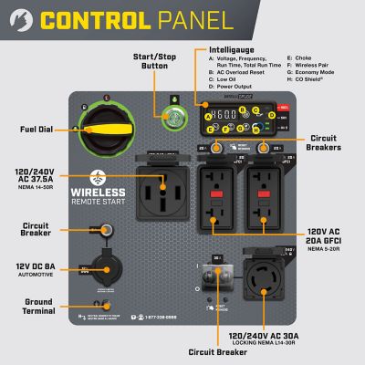 Image showing 2 th Champion Power Equipment 11,000/9,000-Watt Gasoline Powered Home Backup Portable Inverter Generator, Wireless Start, CO Shield