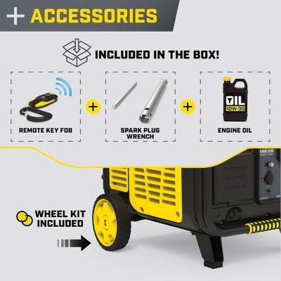 Image showing 5 th Champion Power Equipment 11,000/9,000-Watt Gasoline Powered Home Backup Portable Inverter Generator, Wireless Start, CO Shield