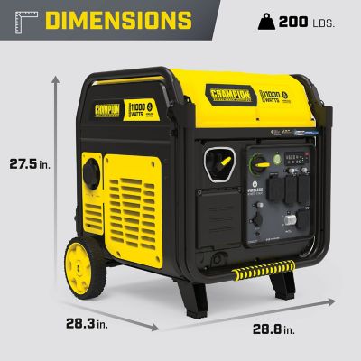 Image showing 6 th Champion Power Equipment 11,000/9,000-Watt Gasoline Powered Home Backup Portable Inverter Generator, Wireless Start, CO Shield