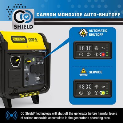 Image showing 7 th Champion Power Equipment 11,000/9,000-Watt Gasoline Powered Home Backup Portable Inverter Generator, Wireless Start, CO Shield