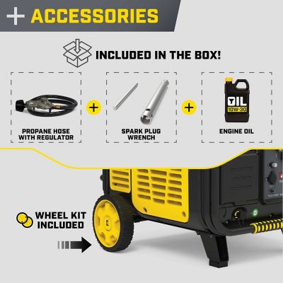 Image showing 5 th Champion Power Equipment 11,000/9,000-Watt Dual-Fuel Home Backup Portable Inverter Generator, Electric Start, CO Shield
