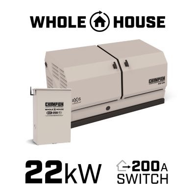Champion Power Equipment 22kW Whole House Home Standby Generator with 200-Amp aXis Automatic Transfer Switch