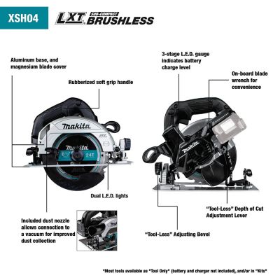 Image showing  18 V LXT Lithium Ion Sub Compact Brushless 6 1/2 in. Circular Saw, Tool Only