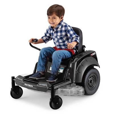 Image showing  12V Zero Turn Mower Ride-On Toy, Black