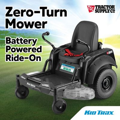 Image showing  12V Zero Turn Mower Ride-On Toy, Black