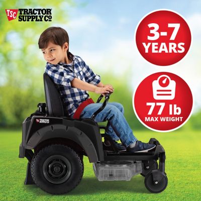 Image showing  12V Zero Turn Mower Ride-On Toy, Black