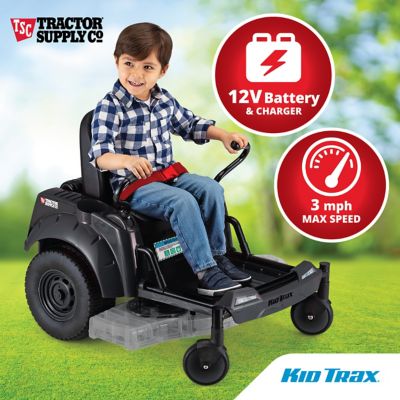 Image showing  12V Zero Turn Mower Ride-On Toy, Black
