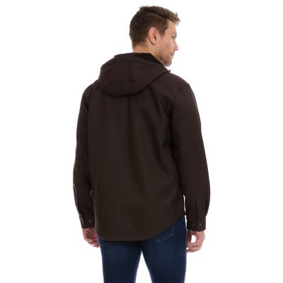 Image showing  Men's Twill Softshell Bonded with Fleece Hooded Jacket