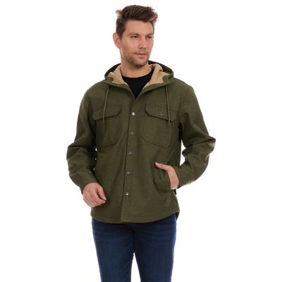 Image showing  Men's Twill Softshell Bonded with Fleece Hooded Jacket