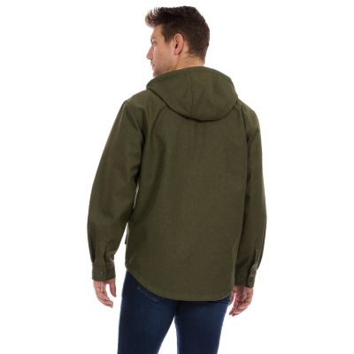 Image showing  Men's Twill Softshell Bonded with Fleece Hooded Jacket