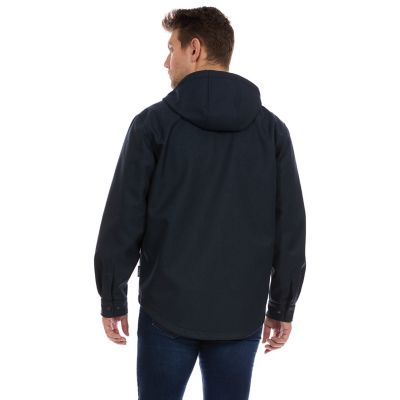 Image showing  Men's Twill Softshell Bonded with Fleece Hooded Jacket