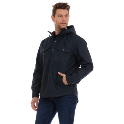 Image showing 2 th Bass Creek Outfitters Men's Twill Softshell Bonded with Fleece Hooded Jacket