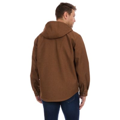 Image showing 1 th Bass Creek Outfitters Men's Twill Softshell Bonded with Fleece Hooded Jacket