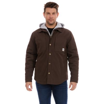 Bass Creek Outfitters Men's Duck Canvas Shirt Jacket with Hood