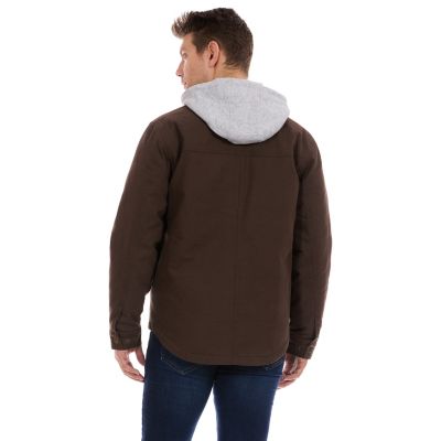 Image showing 1 th Bass Creek Outfitters Men's Duck Canvas Shirt Jacket with Hood