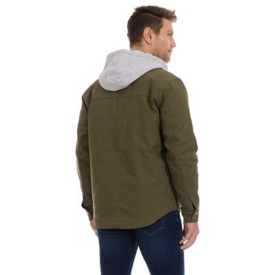 Image showing 1 th Bass Creek Outfitters Men's Duck Canvas Shirt Jacket with Hood