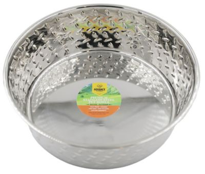 Advance Pet Product Diamond Embossed Stainless Steel Bowl