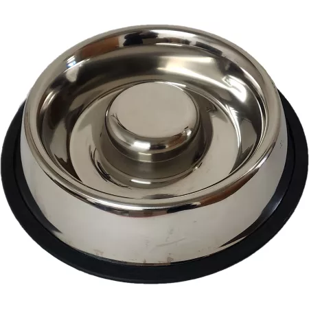 Advance Pet Product Stainless Steel Slow Feed Non-Slip Bowl Single Dog Bowls