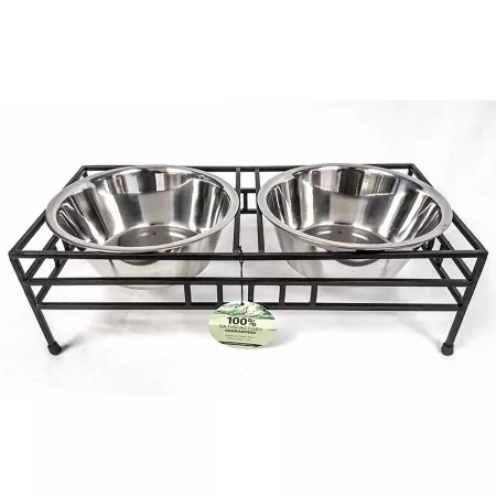 Advance Pet Product Double Roman Diner in Black Wrought Iron Double Diners