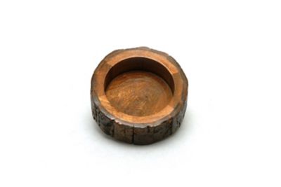 Image showing  Round Wooden Bark Bowl