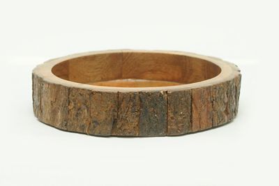 Image showing  Round Wooden Bark Bowl, 5603