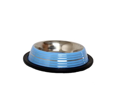 Advance Pet Product Cat Dish Non Skid Colored Stainless Steel