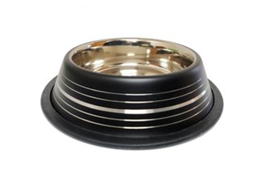 Advance Pet Product Non Skid Colored Stainless Steel Dish