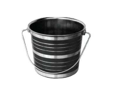 Advance Pet Product Round Heavy Stainless Steel Colored Bucket, 5041