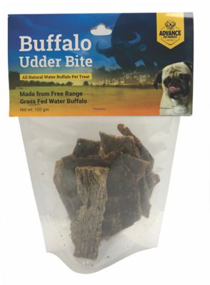 Image showing  Water Buffalo Udder Bites 100 gm Reselable Bag with header Card