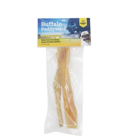 Advance Pet Product Water Buffalo Paddywack 2 pc Resealable bag with header card Dog Bones Rawhide & Rawhide Alternative