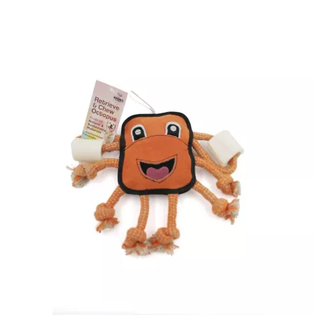 Advance Pet Product Retrieve and Chew Octopus with Natural Bone Dog Chew Toys