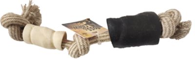 Advance Pet Product Cotton and Jute Rope Tug Toy with Buffalo Horn and Cheek Roll