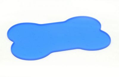 Advance Pet Product Large Bone Shaped Silicone Mat, Blue