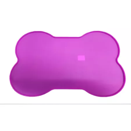 Advance Pet Product Large Silicone Bone Shaped Mat Purple Dog Placemats Scoops & Can Savers