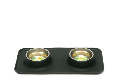 Advance Pet Product Silicone Double Diner 1 Pint per each Bowl, Black