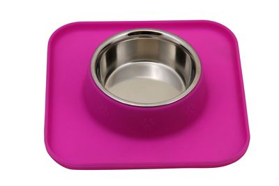 Advance Pet Product 1/2 Pint Silicone Square Single Diner Mat, Purple