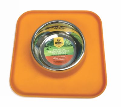 Advance Pet Product 1/2 Pint Silicone Square Single Diner Mat, Orange