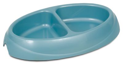 Petlinks Dishwasher Safe Plastic Double Diner Pet Bowls, 1 Cup, 2-Bowls