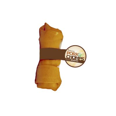 Image showing  8-inch Roasted Pork Skin Knot, 1 count Dog Chew