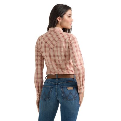 Image showing 2 th Wrangler Women's Essential Western Snap Plaid Shirt