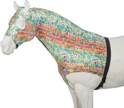 Tough1 Mane Stay Lycra Hood, Cactus Print