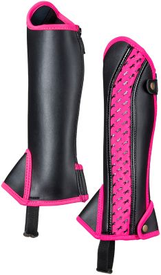 Image showing 0 th Tough1 Equitare Kids Half Chaps With Horse Motif