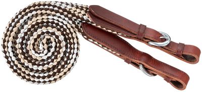 Tough1 5 ft. Flat Braided Trail Reins With Buckle Ends