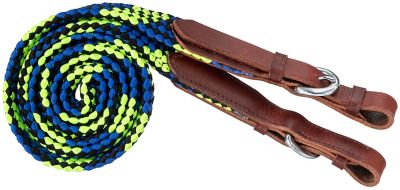 Tough-1 5 ft. Flat Braided Trail Reins With Buckle Ends