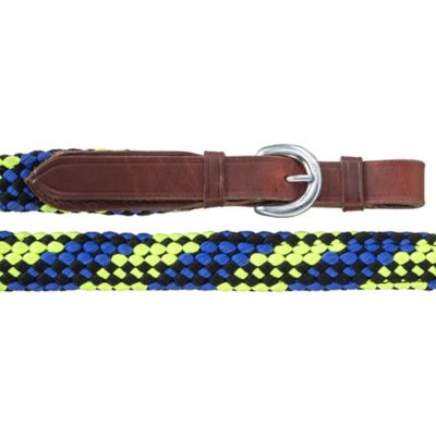Image showing  5 ft. Flat Braided Trail Reins With Buckle Ends
